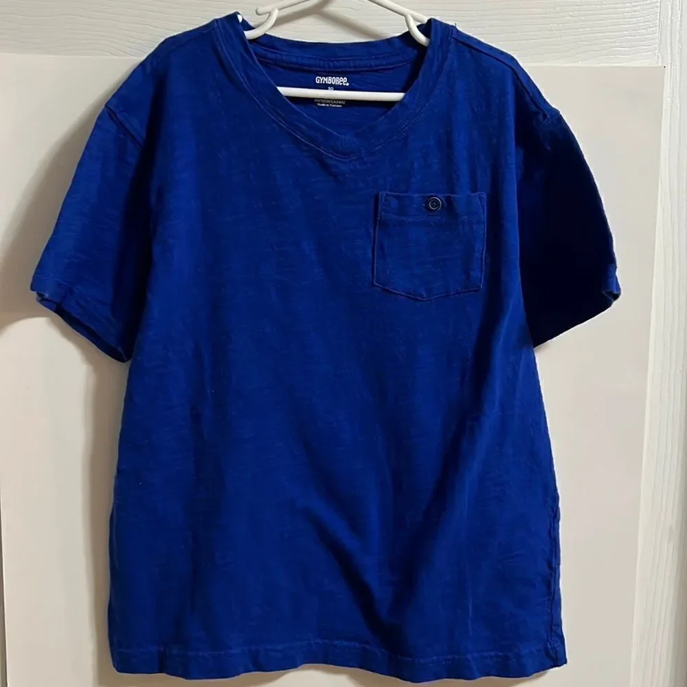 Gymboree youth boy royal blue size 10 short sleeve pocket tshirt.